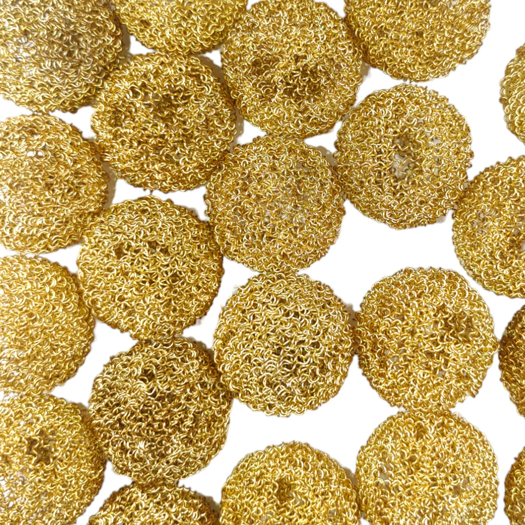 ✨12Pcs 28mm Golden Round Wired Gold Ball Metal Motif - Perfect for Craft & Decor! #GoldenCraft #MetalMotif✨