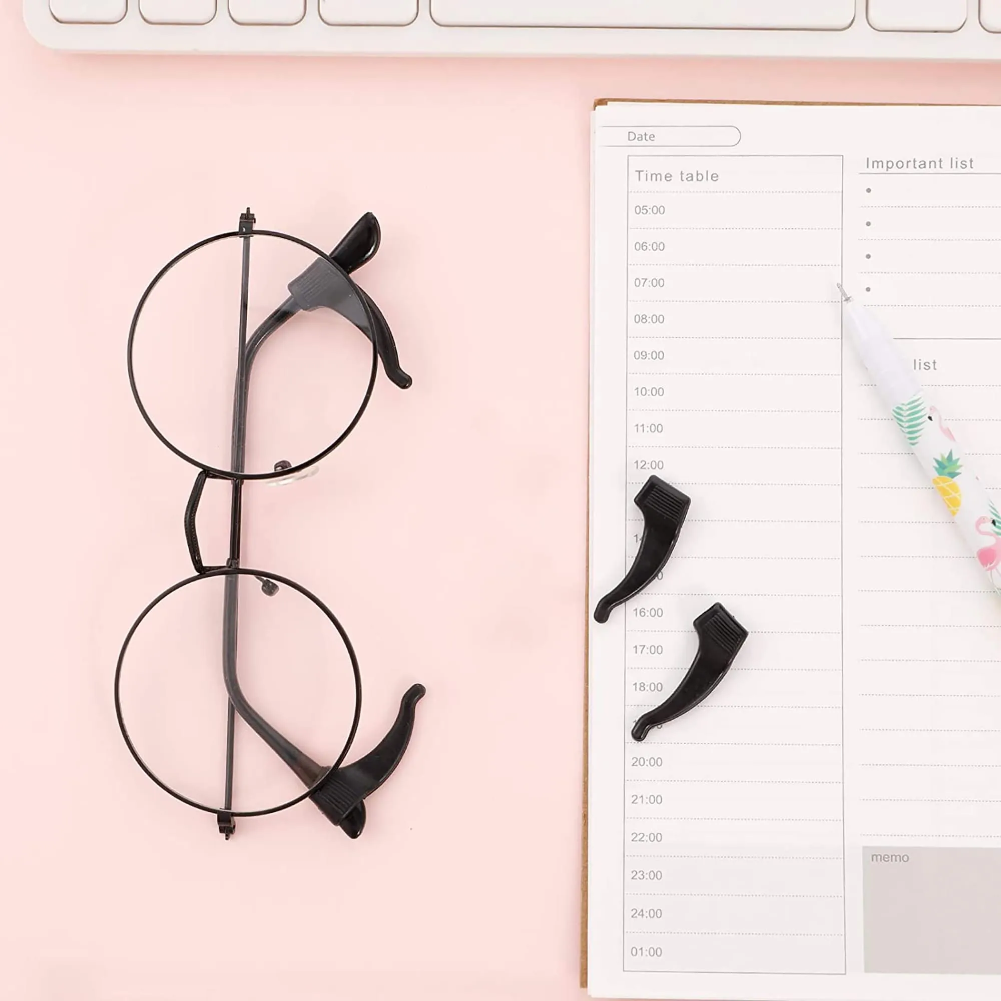 16 Pairs Anti-Slip Glasses Ear Grip Hooks,Eyeglass Nose Pads Stop Glasses Slipping Down Nose Eyeglasses Retainers,Glasses Temple Holder Protectors Glasses Stoppers Ear Grip Hooks