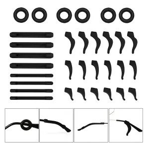16 Pairs Anti-Slip Glasses Ear Grip Hooks,Eyeglass Nose Pads Stop Glasses Slipping Down Nose Eyeglasses Retainers,Glasses Temple Holder Protectors Glasses Stoppers Ear Grip Hooks