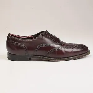 1980s Mens Leather Wingtip Oxford Shoes