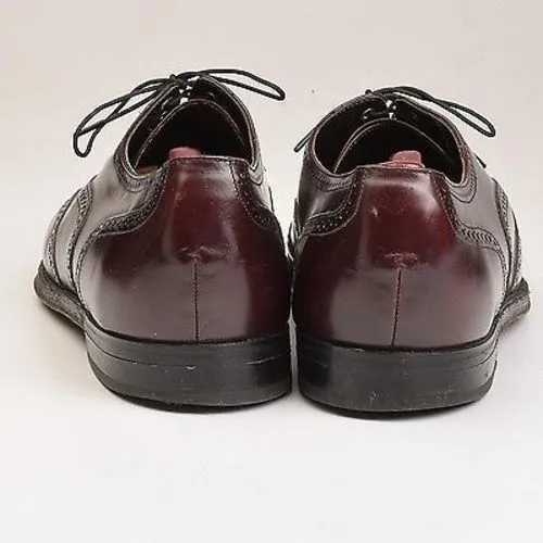 1980s Mens Leather Wingtip Oxford Shoes