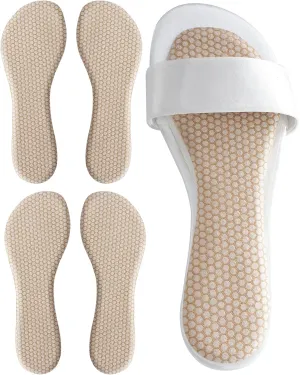 2 Pairs Gel Cushion High Heel Inserts, Self-Adhesive Sandal Inserts Insoles Women, New Anti Slip Design, 3/4 Invisible Dress Shoe Inserts, Shock Absorption Pain Relief, 2 Beige Women 5-8