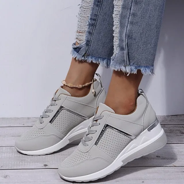 2023 VULCANIZED WEES HOLLOW BREATHABLE MESH CASUAL WOMEN SLIP ON LACE-UP LOAFERS NEW SNEAKERS