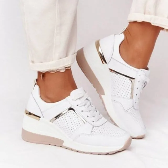 2023 VULCANIZED WEES HOLLOW BREATHABLE MESH CASUAL WOMEN SLIP ON LACE-UP LOAFERS NEW SNEAKERS