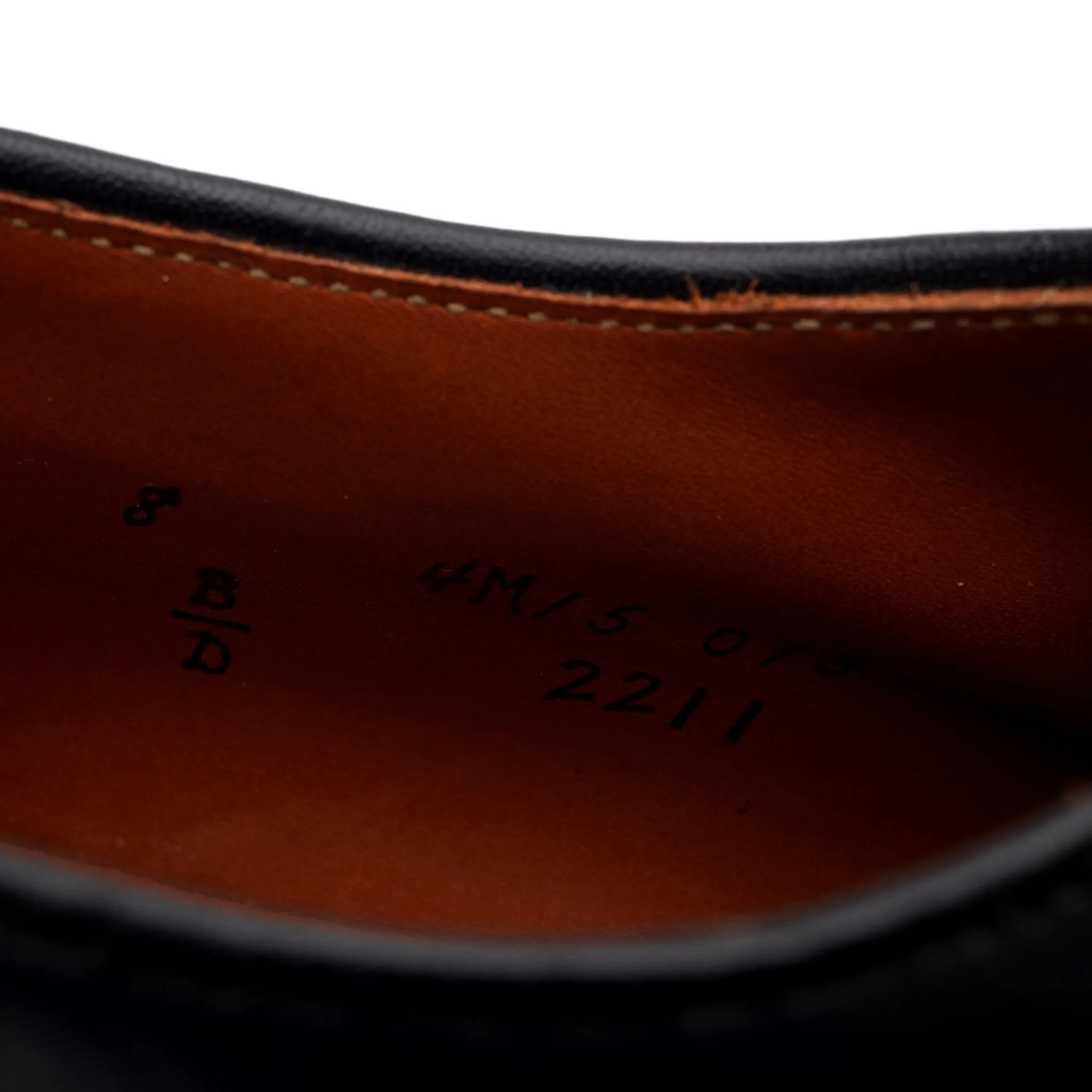 '2211' Black Cordovan Leather Split Toe Derby UK 7 US 8 D