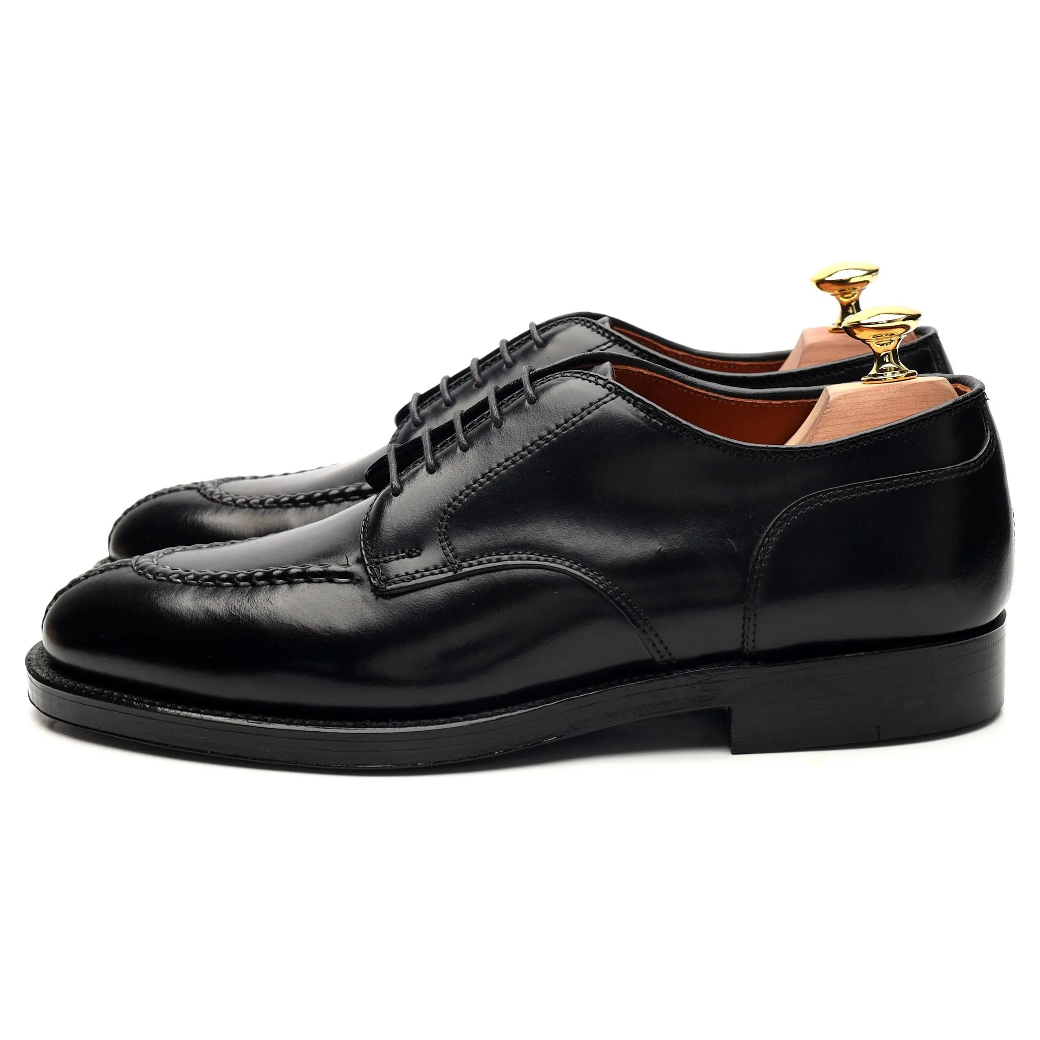 '2211' Black Cordovan Leather Split Toe Derby UK 7 US 8 D