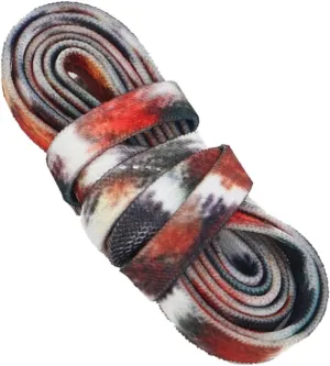 3 Pairs Graffiti Shoelaces Polyester Decorative Shoe Ties for Sneakers Unique Footwear Accessories