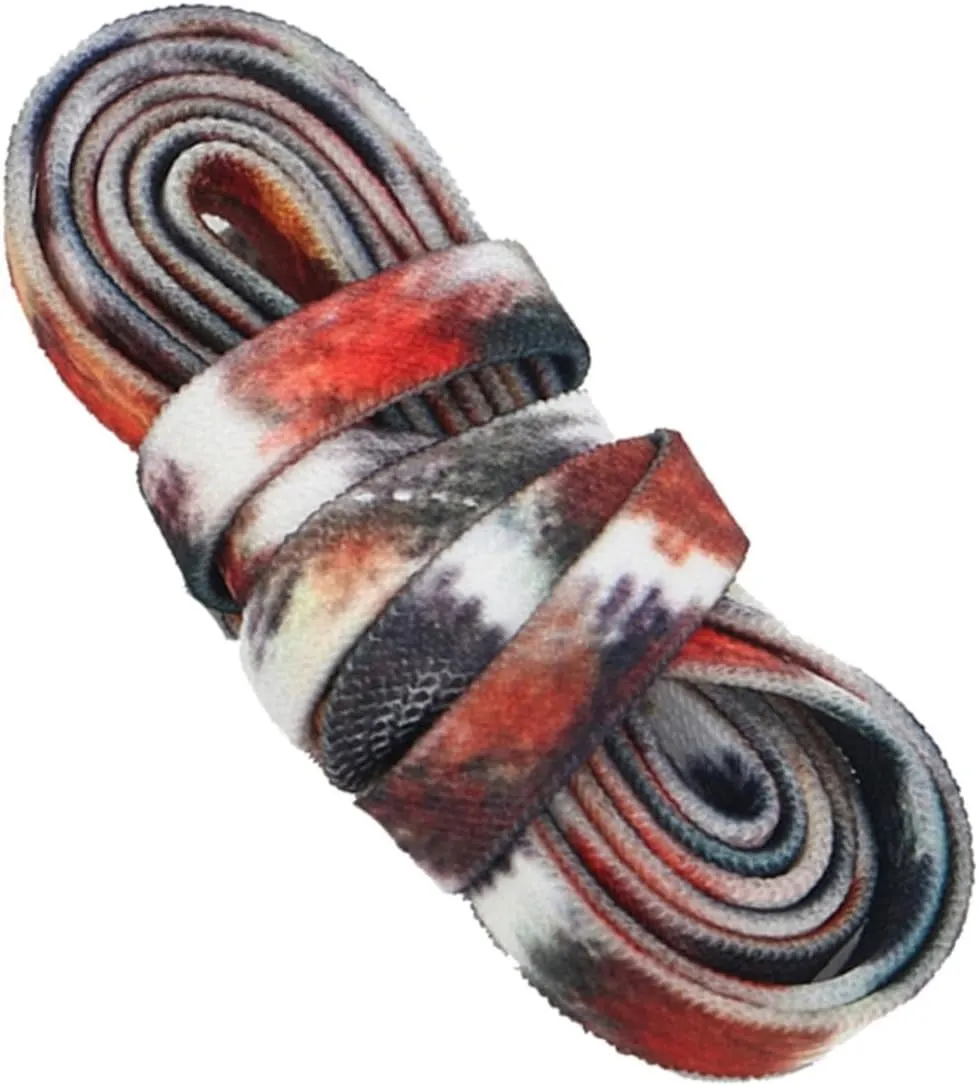3 Pairs Graffiti Shoelaces Polyester Decorative Shoe Ties for Sneakers Unique Footwear Accessories