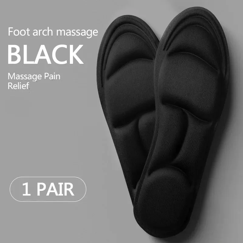 5D Memory Foam Massage Insoles – Breathable Cushion Orthopedic Shoe Soles for Running & Sports