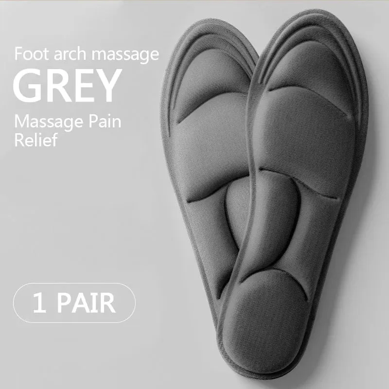 5D Memory Foam Massage Insoles – Breathable Cushion Orthopedic Shoe Soles for Running & Sports
