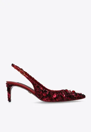 60 Sequined Slingback Pumps