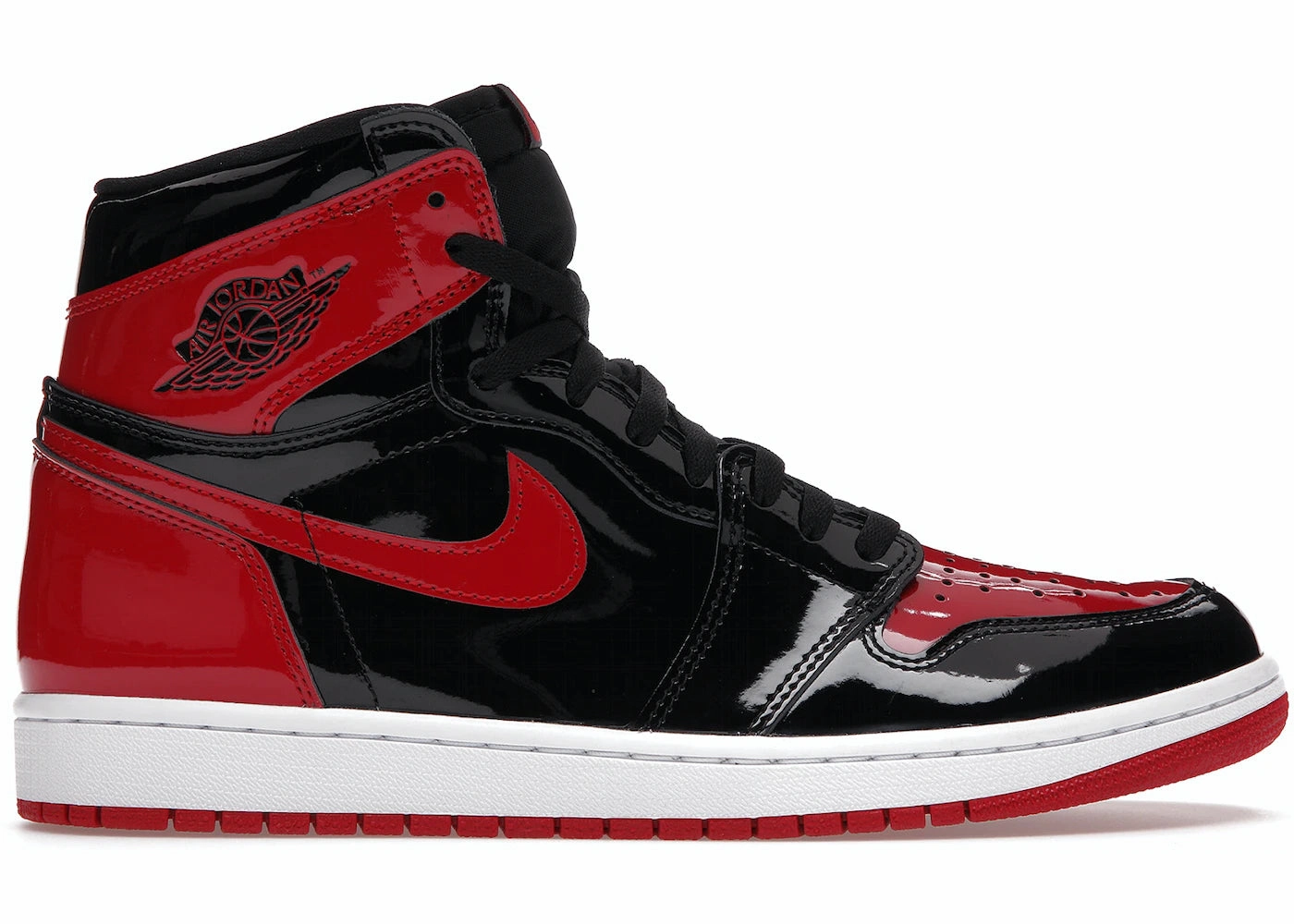 Cushioned Footbed Neutral Stability Base Nike Air Jordan 1 Patent Bred