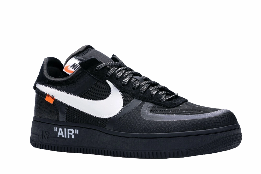 AF1 X OW "THE TEN" Black Support Hydrophobic coating