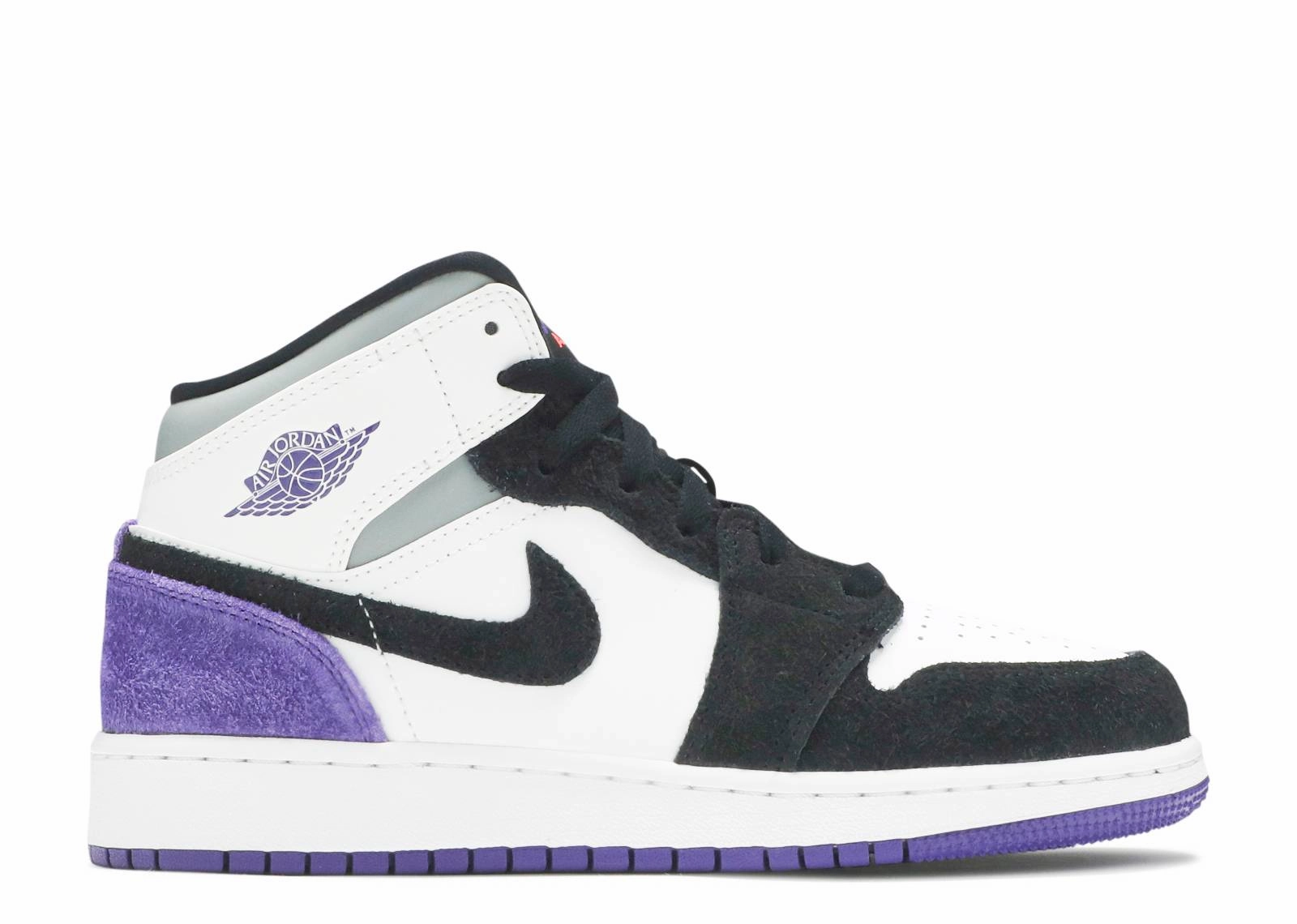 Jordan 1 Mid Varsity Purple (GS) Multi-Sport Design Comfortable Linings