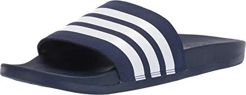 adidas Men's Adilette Comfort Slide, Dark Blue/White, 11