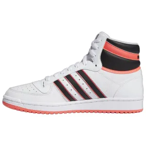 adidas Originals Men's Top Ten Hi Basketball Shoes, White/Core Black/Turbo, 12