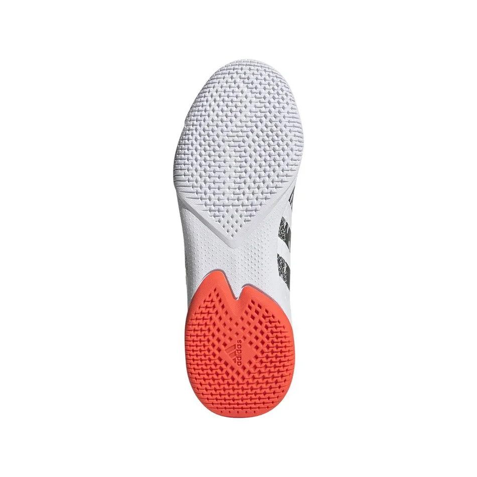adidas Predator Freak .3 Junior IN Indoor Soccer Shoe - Cloud White/Iron Metallic/Solar Red