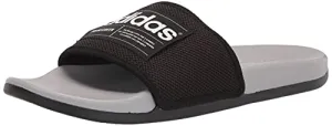 adidas Unisex Adilette Comfort Slide Sandal, Core Black/White/Grey, 5 US Men