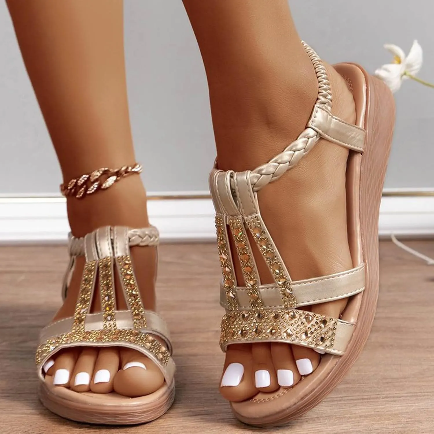 Adjustable Strap Flat Sandals for Women Adjustable Casual Fisherman Cool Shoes Comfortable Walking Sandals