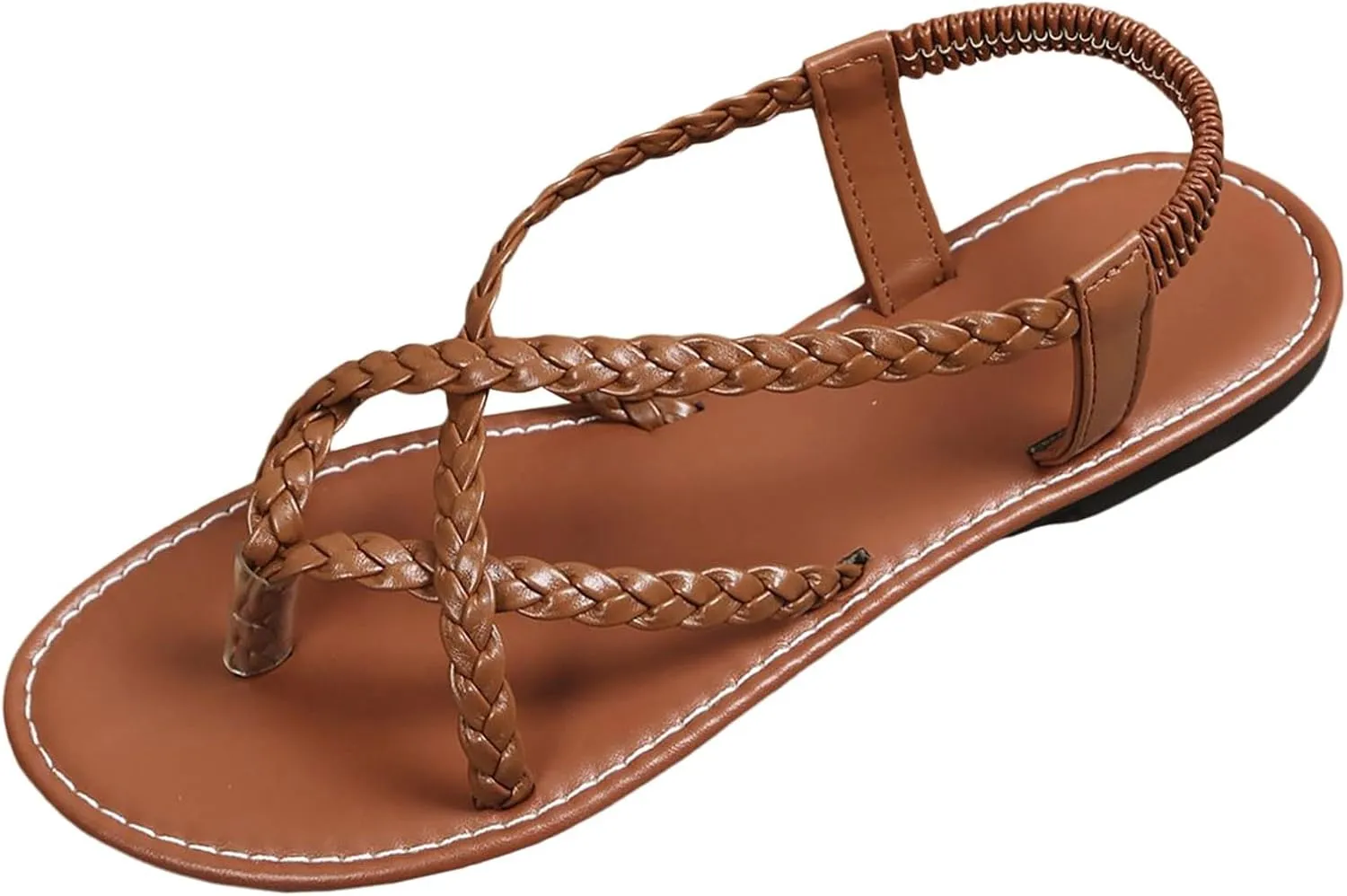 Adjustable Strap Flat Sandals for Women Comfortable Ankle Strap Outdoor Walking Shoes Non Slip Outdoor Sandals