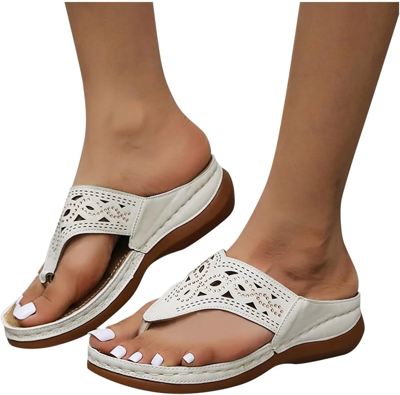 Adjustable Strap Flat Sandals for Women Comfortable Ankle Strap Outdoor Walking Shoes Summer Sandals for Women