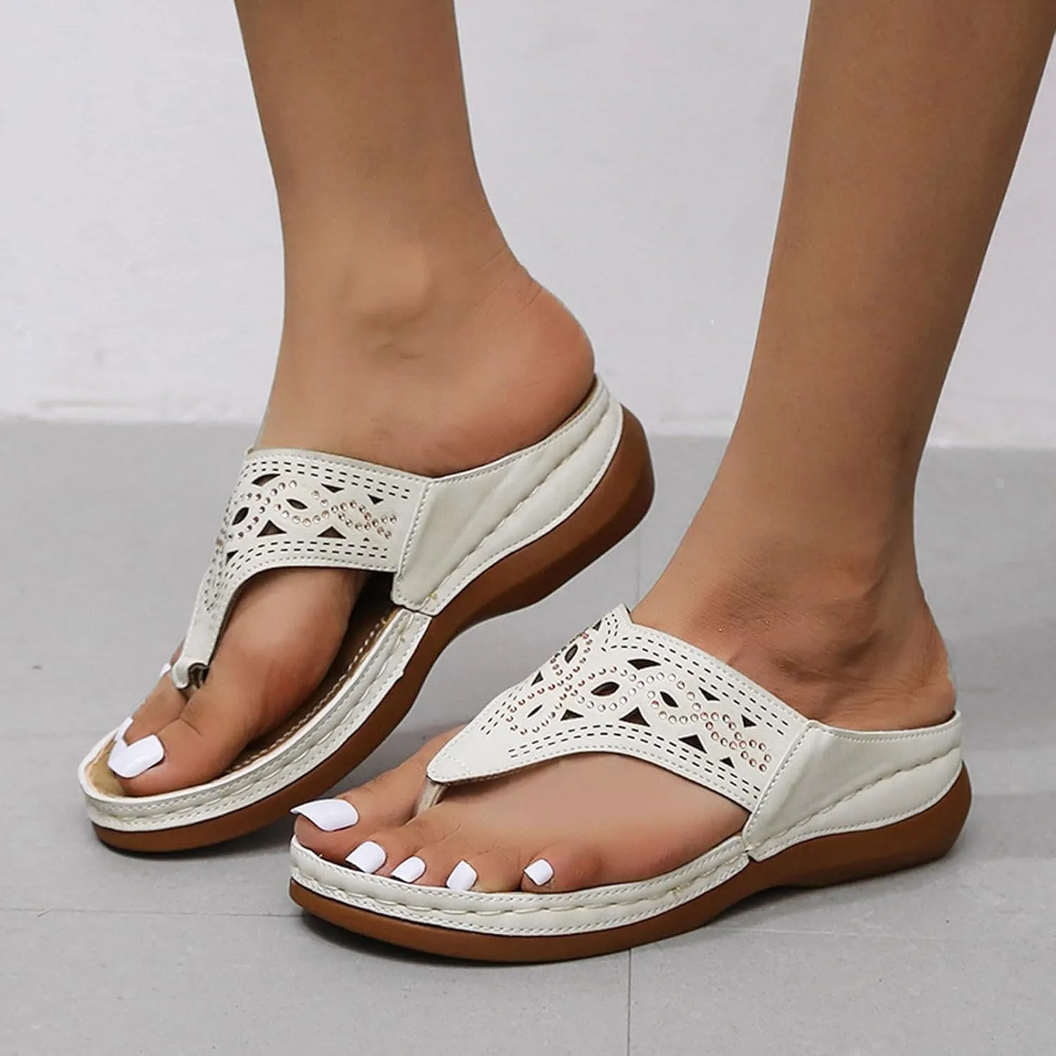 Adjustable Strap Flat Sandals for Women Comfortable Ankle Strap Outdoor Walking Shoes Summer Sandals for Women