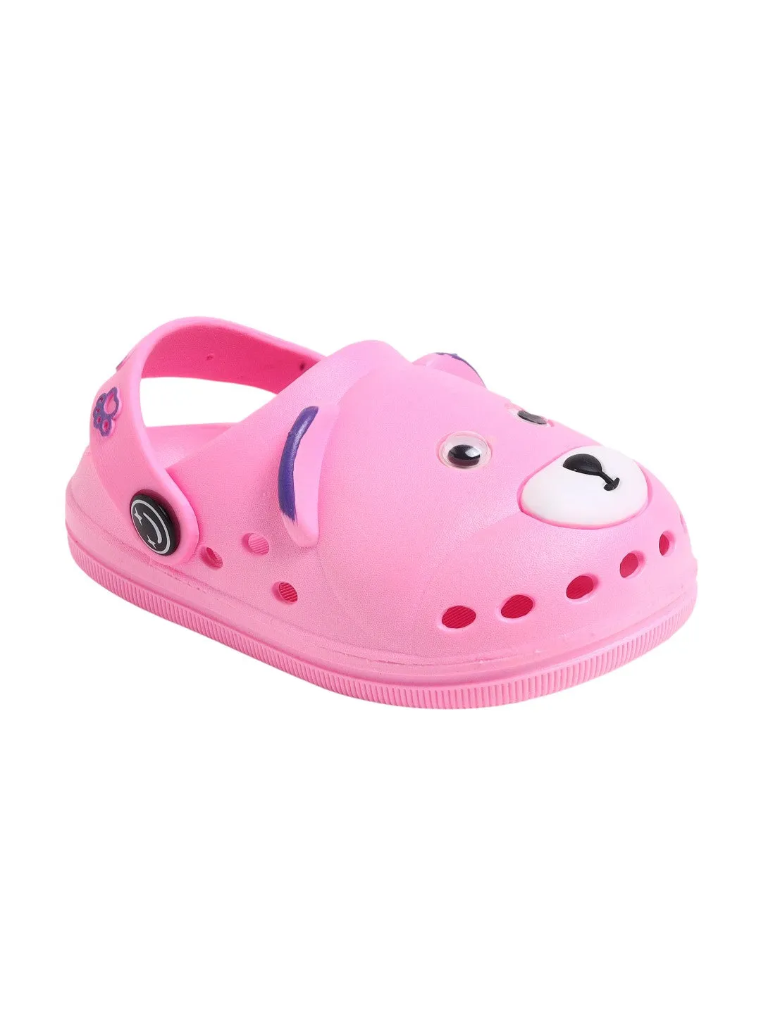 Adorable Pink Bear Kids' Clogs - Cute & Comfortable Footwear for Girls