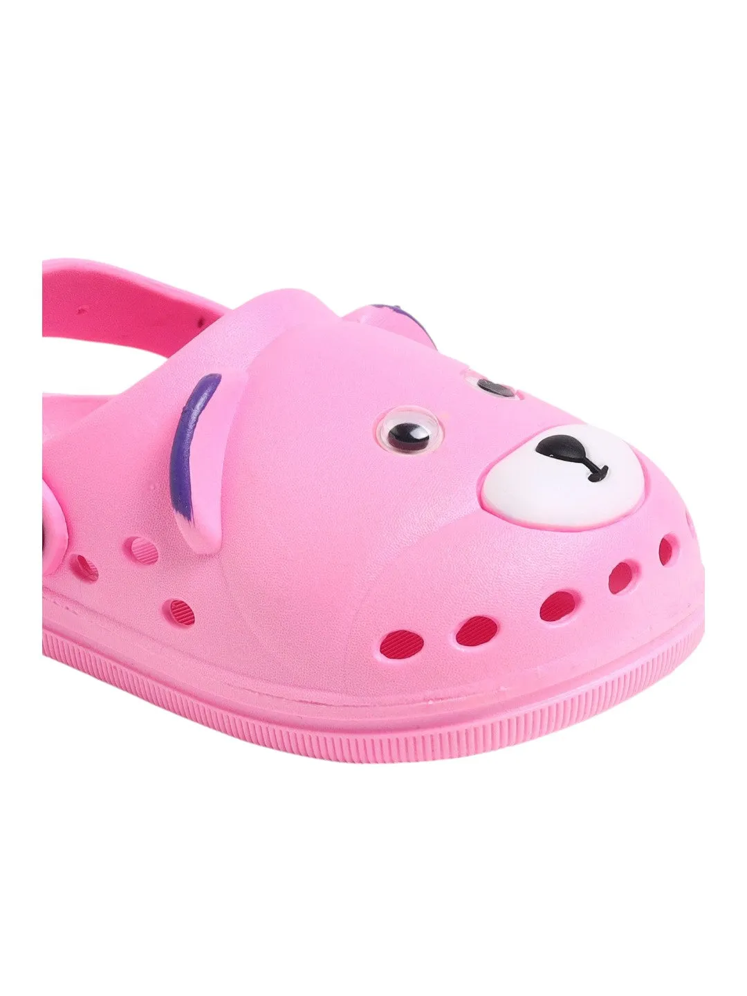 Adorable Pink Bear Kids' Clogs - Cute & Comfortable Footwear for Girls