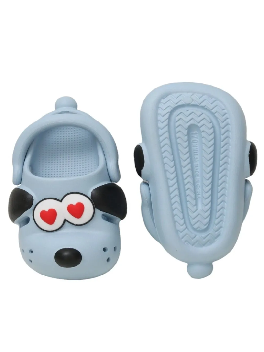 Adorable Puppy Love Girl's Clogs - Comfortable With Cartoon Themed, Blue