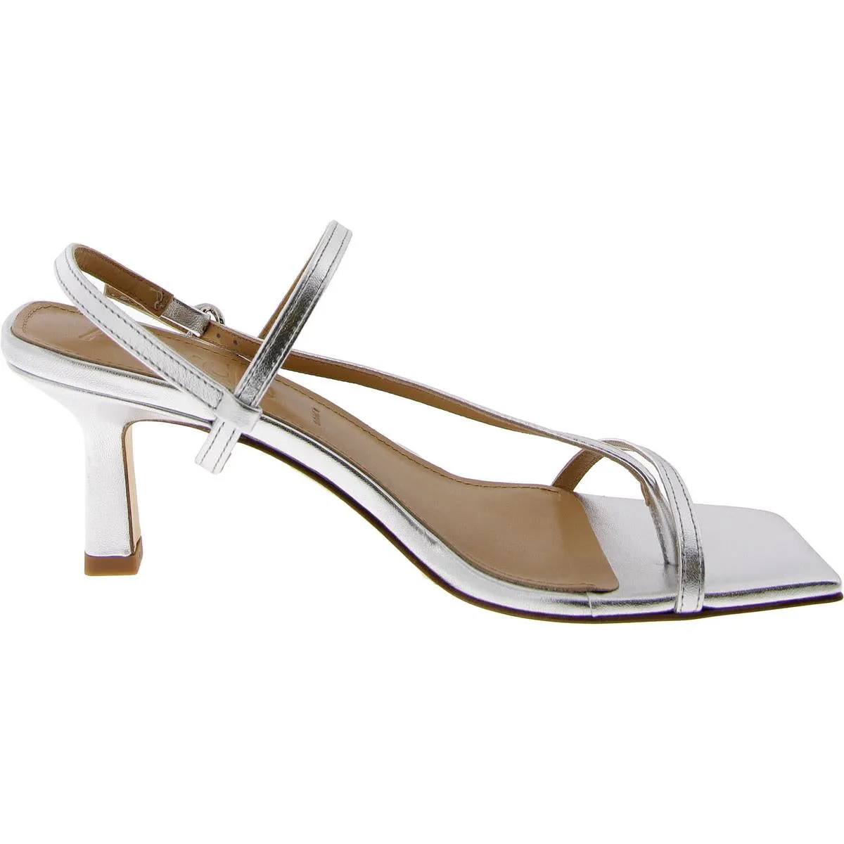 Aeyde Womens Elise Leather Square Toe Thong Sandals