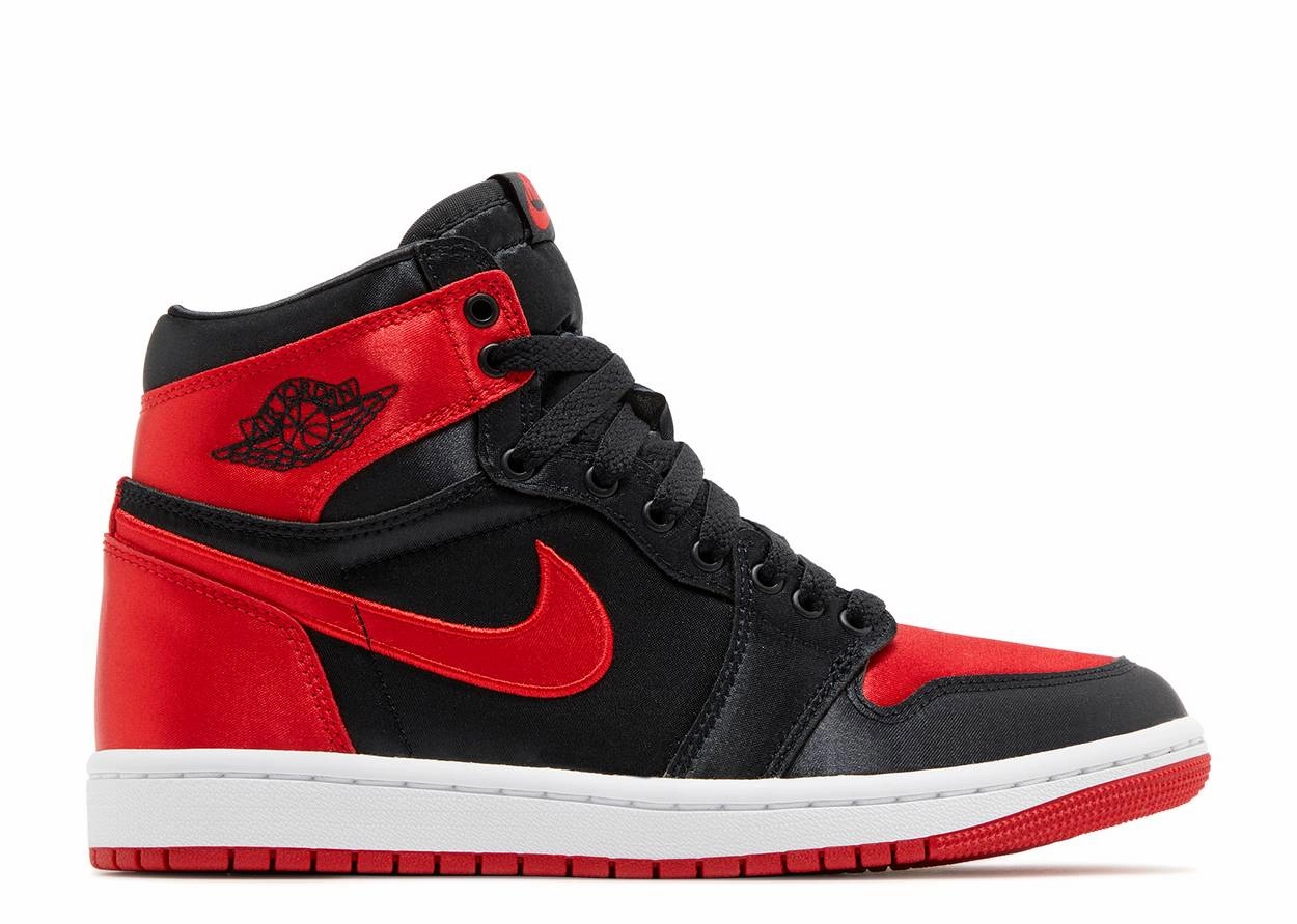 instep - strap shoes Jordan 1 Retro High Satin Bred (W)