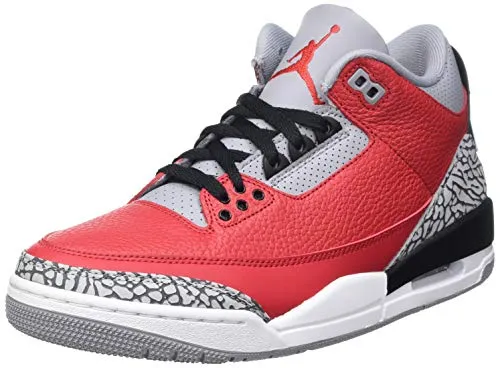 Air Jordan 3 Retro Fire Red Cement Chicago Men CU2277-600 Varsity Red/Cement Gray