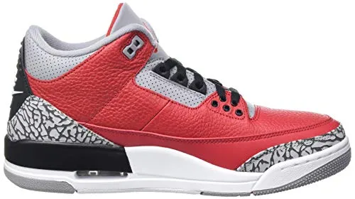 Air Jordan 3 Retro Fire Red Cement Chicago Men CU2277-600 Varsity Red/Cement Gray