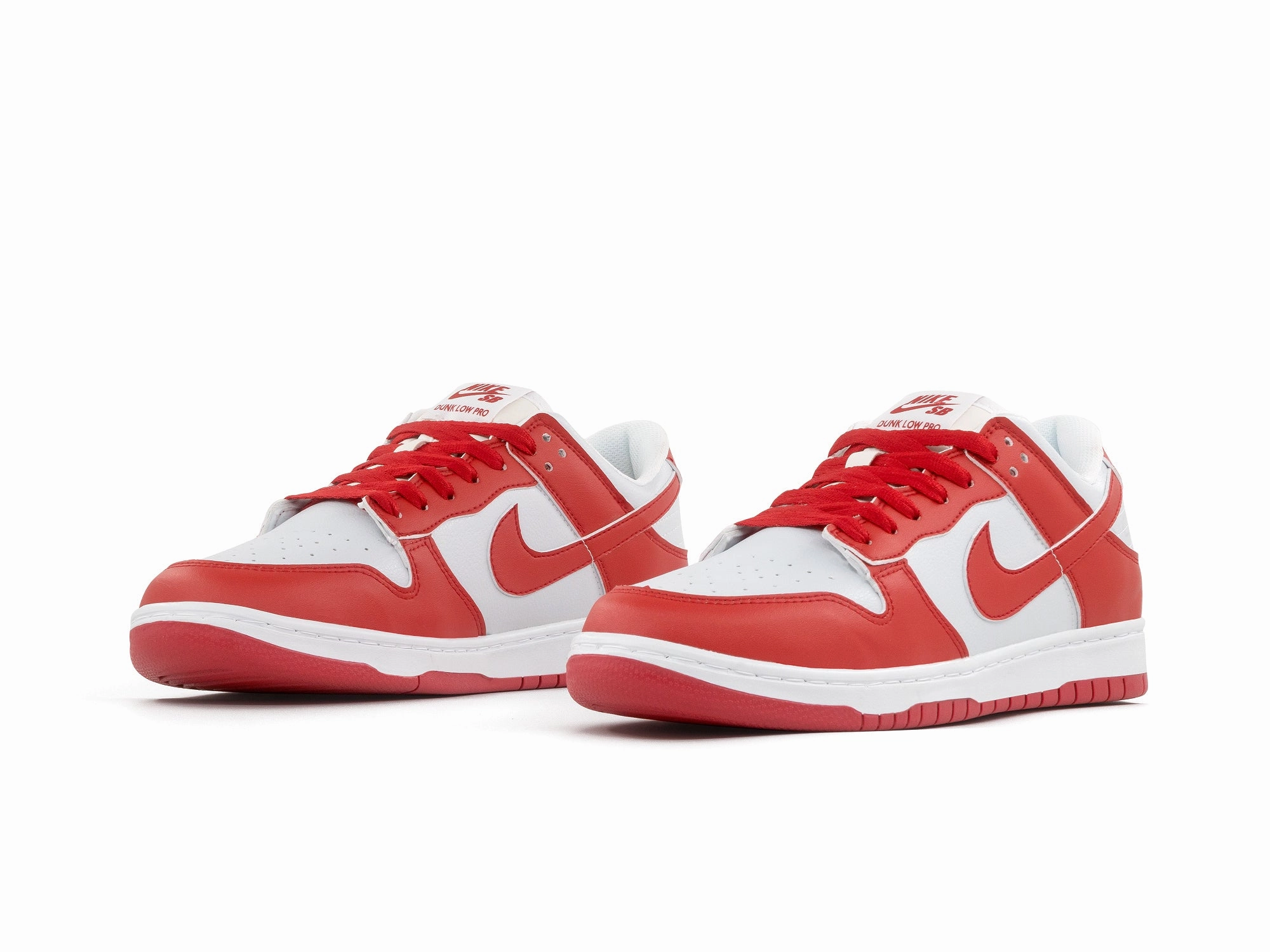 Tenis Dunk Rojo Blanco Rojo high - top style medial support shoes