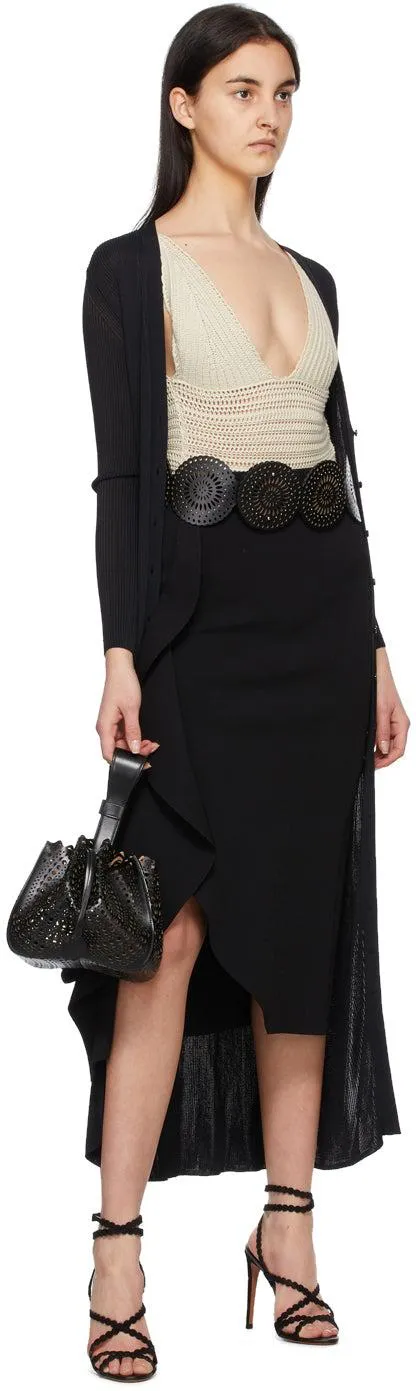 ALAÃA Black Suede Strapped High Heeled Sandals