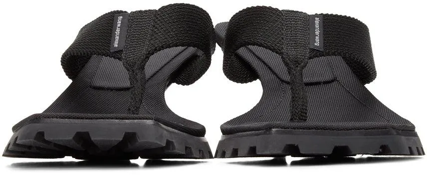 Alexander Wang Black Jessie Lug Heeled Sandals