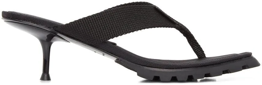 Alexander Wang Black Jessie Lug Heeled Sandals
