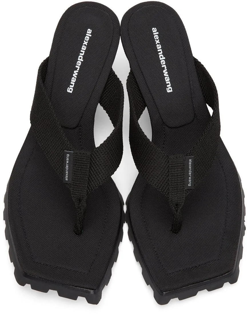 Alexander Wang Black Jessie Lug Heeled Sandals