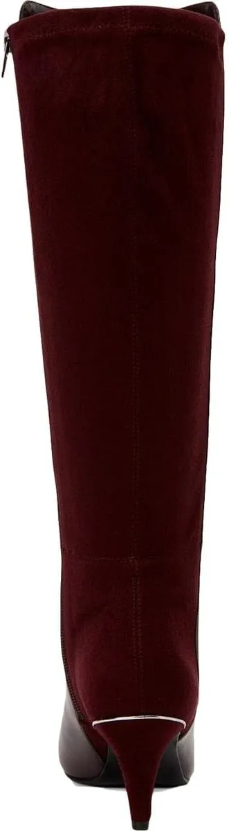 Alfani Womens Hakuu Faux Leather Wide Calf Knee-High Boots