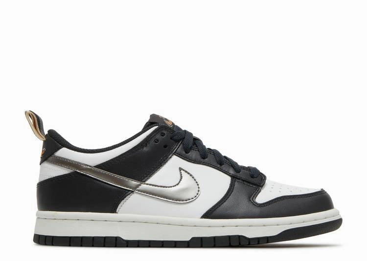 Nike Dunk Low Black White Metallic (GS) Anti - roll
