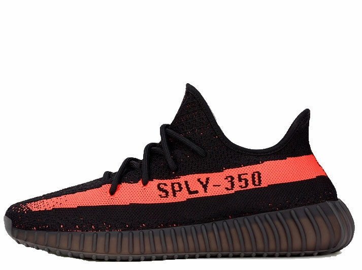 Yeezy Boost 350 V2 Black/Red Travel Snap Tread Pattern