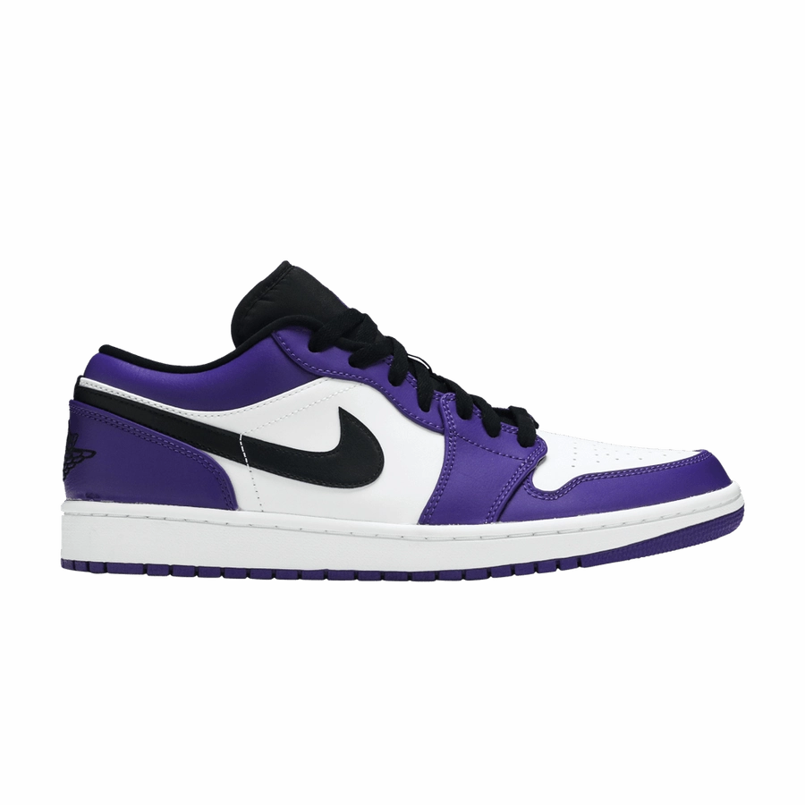 Aerodynamic Form Barefoot feel Air Jordan 1 Low White Court Purple