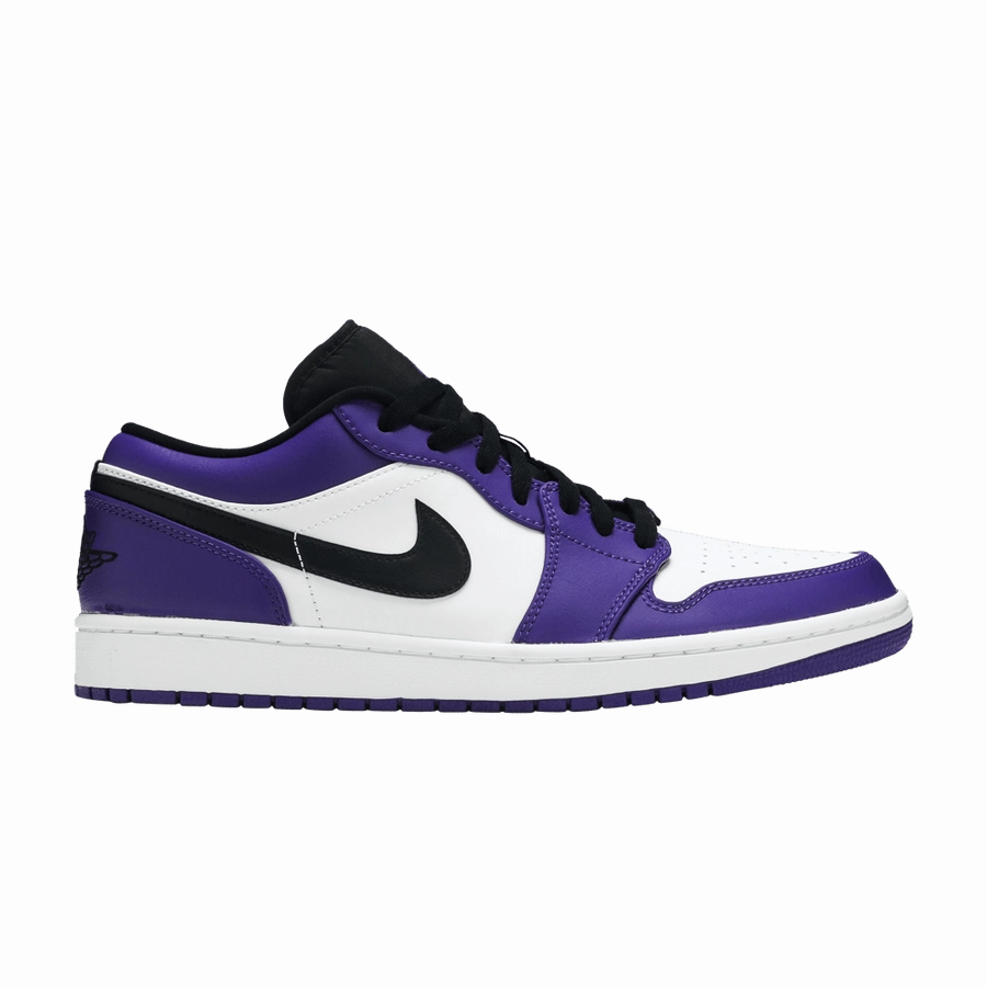 Air Jordan 1 Low White Court Purple Flexible Lining Base Comfort