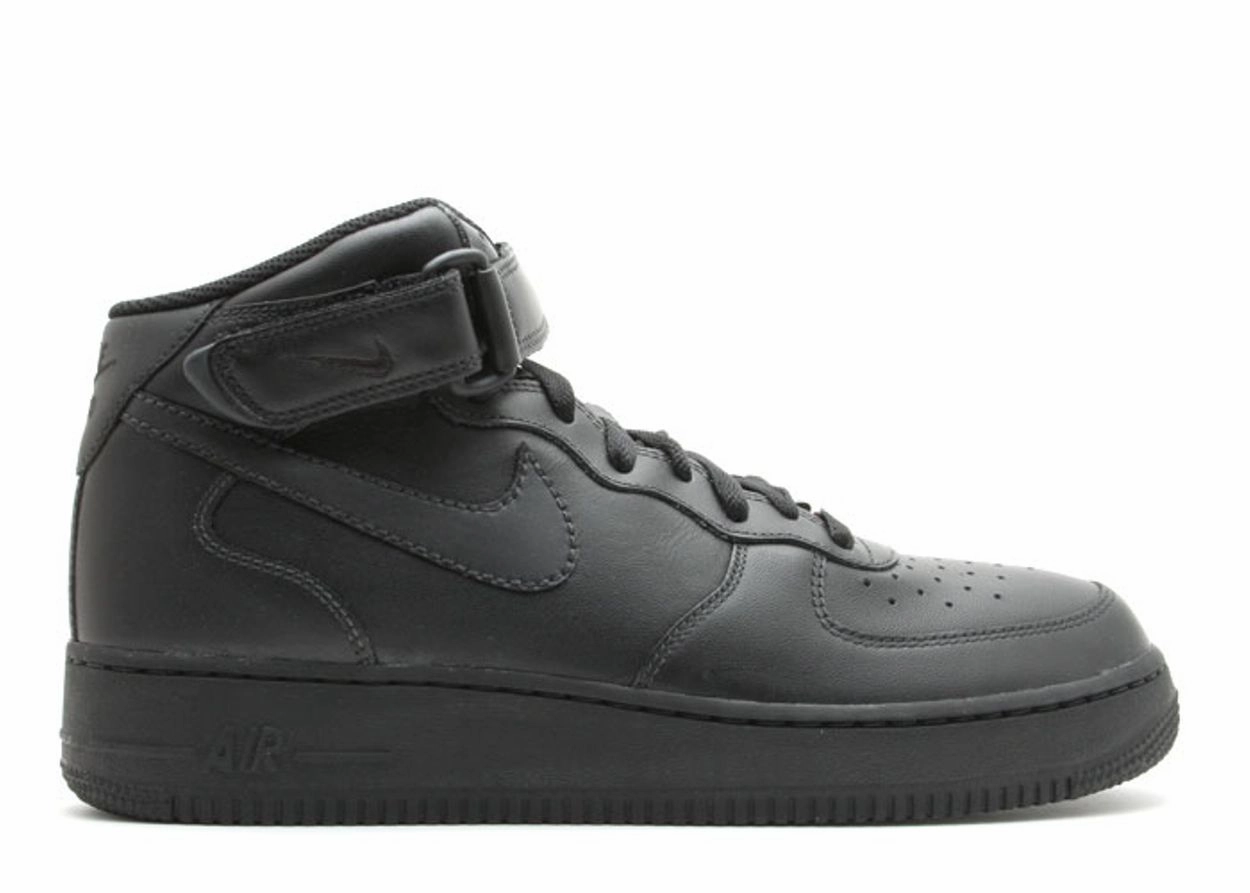 Air Force 1 Mid 07 (2017) "Triple Black" Structured ease