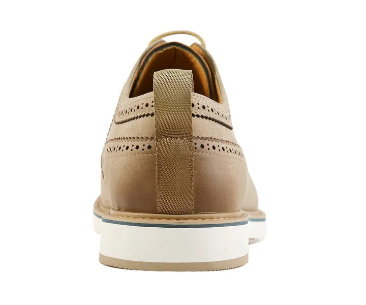 Amali Lian Taupe Hybrid Derby Shoes Men’s Suede