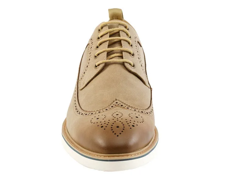 Amali Lian Taupe Hybrid Derby Shoes Men’s Suede