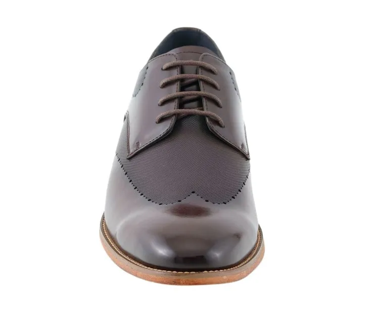 Amali Shoes Luke Wingtip Derby Men’s Brown Pu Leather