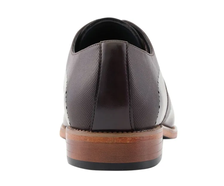 Amali Shoes Luke Wingtip Derby Men’s Brown Pu Leather