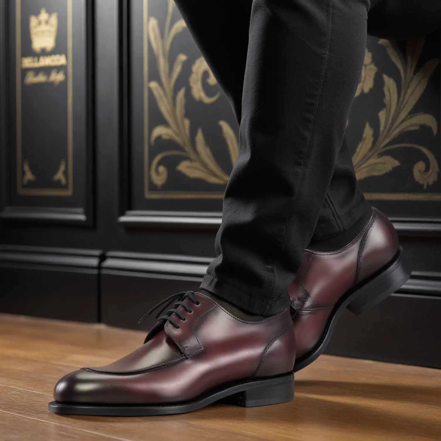Ambrogio Bespoke Men's Shoes Calf-Skin Leather Split-Toe Derby (AMB2579)