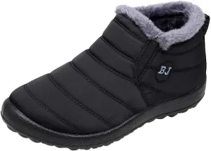 AMDBEL Cowgirl Boots Women, Snow Boots for Women Womens Snow Boots Warm Ankle Bootie Slip On Outdoor Fur Lined Winter Shoe,Boots For Women Fashion Dressy